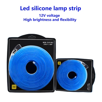 Fleksibel Neon Stribe 5 Meter Sæt 6*12 mm DC 12V24V Silikone Materiale/Ændret Gummi Vandtæt IP6 Modellering Led Lys images