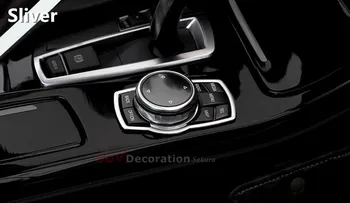 For BMW 2-Serie F45 F46 Gran Active Tourer 2016 Aluminium Legering Indre Mms-Knappen Frame Trim Sølv images