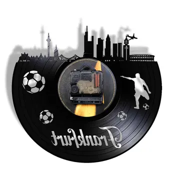 Frankfurt Tyske By Vægur Fodbold Stadion Fans Vinylplade Cellebration Champions Home Decor Rejse Gave Ur images