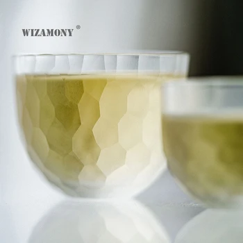 Fremme WIZAMONY Nyeste Japanske varmeandighed Master, Kop Te Drinkware teasets Glas Kungfu Kop Kaffe Cup Golden Line images