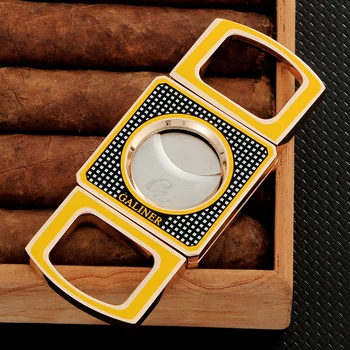 GALINER Nye Bærbare Luksus Tobacco Cigar Cutter Gave Lomme Skarpe Guillotine Metal Sikker Skære Cigar Saks Kniv Tilbehør images
