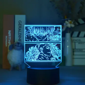 Getou Suguru & Satoru Gojo Jujutsu Kaisen Animationsfilm Lette 3D-Visualisering Bruser LED-Lampe Manga Fans Soveværelse Bedside Bord Dekoration images
