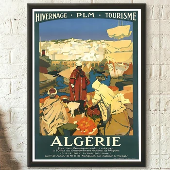 HD Udskriver Algeriet Rejse Lærred Maleri Væg Kunst Algeriske Transaktioner Plakat Hjem Indretning Stue Vintage Billeder Uden Ramme images