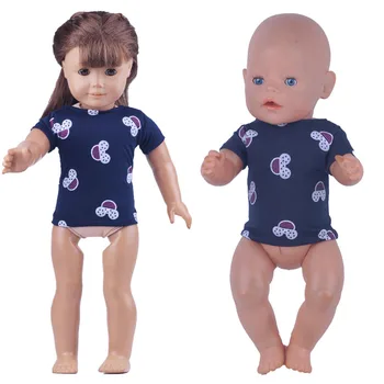 Hot Mickey Sort T-shirt Dukke Tøj Passer 18 Tommer American&43Cm Nye Baby Born Dukke Girl ' s Toy images