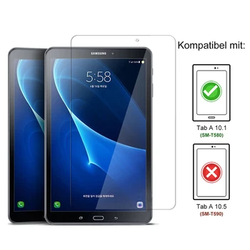 Hærdet Glas Beskyttende Film Til 2016 Samsung Galaxy Tab 10.1 SM-T580 T585 T587 Screen Protector Glas Skærm Beskyttelse images