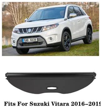 Høj Kv Bil bagfra Kuffert bagageskjuleren Security Shield Skærmen skygge Passer Til Suzuki Vitara 2016 2017 2018 2019 (sort, beige) images