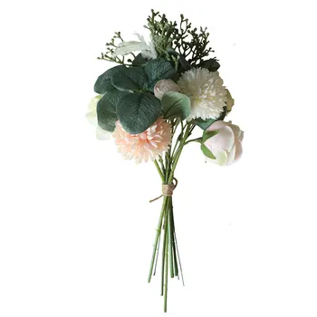 Høj kvalitet kunstige hortensia steg pæon blomster tabel centerpiece dekorative blomster images