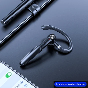 Indre Øre Business Bil Ørekrog V5.0 Bluetooth-Hovedtelefonerne Til Støjreduktion Sports Headset Med Mikrofon Til Iphone Samsung Tablet images