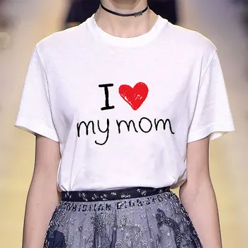 Jeg Elsker Min Mor Super Mors Dag Tshirt Sommeren Kvinder T-shirt Harajuku Vintage Tøj Æstetiske Streetwear Æstetiske 80'erne images