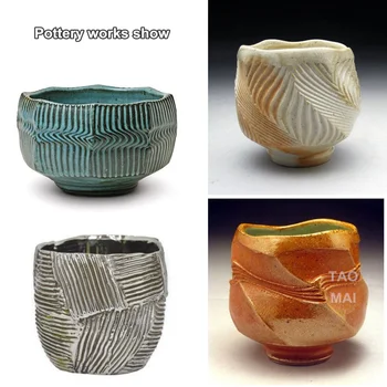 Keramik kunst bue-formet skæring mudder line model gør tekstur Skære lige linje bølge foråret skulptur kreative tekstur værktøj images
