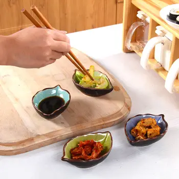 Keramiske Lille Skål Japansk Service Multifunktionel Skål Eddike Krydderier Fad Snack Tallerken Sushi Soya Sauce Cup images
