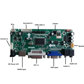 Kit til CLAA141WB05A/CLAA141WB03/CLAA141WB02/CLAA141WB02A 1280x800 M. NT68676 Panel Controller Board HDMI-kompatibel+DVI+VGA images