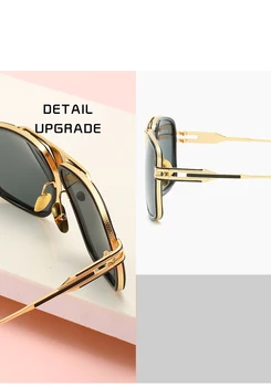 Klassisk Luksus Mænd Solbriller Glamour Fashion Brand Solbriller Til Kvinder Spejlet Retro Vintage-Pladsen Designer Nuancer images