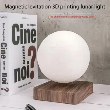 Kreative 3D-Magnetisk Levitation Moon Lamp Nat Lys Roterende Led-Lampe feriebolig Lys Dekoration images