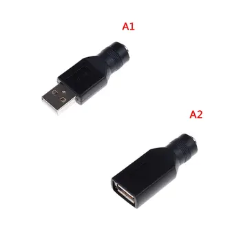 Kvinde-Stik Til USB 2.0-hanstik / Female Jack 5V DC Power Stik Stik Adapter til Bærbar 5.5*2.1 mm images