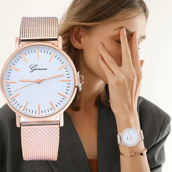 Kvinder Klassisk Kvarts Silica Gel armbåndsur Armbånd Ure Armbåndsur Ur Gave luksus Reloj de dama Montre femme reloj mujer images