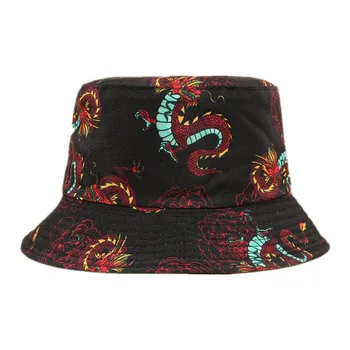 LDSLYJR 2021 mode personlighed snake mønster Bucket Hat Fiskeren Hat til udendørs rejse hat Solen Cap Hatte til Mænd og Kvinder 87 images