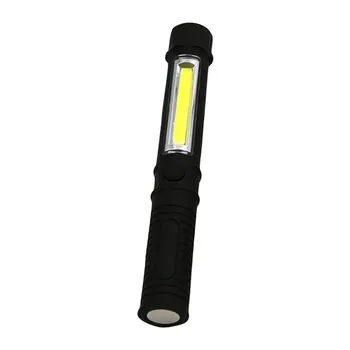 LED Lygter COB Pen Lettere Arbejde, Inspektion Mini LED Lommelygte Lampe Med Bunden Magnet og Klippet Sort/Rød/Blå Multifunktion images