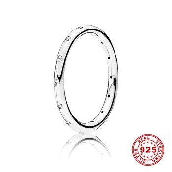 Leuxry 2021 Tendens Zircon S925 Sterling Sølv Ringe til Kvinder, Mousserende Pan Ring, Bryllup, Engagement Ring Smykker Par Gave images