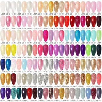 LILYCUTE 7ml Glitter Gel Neglelak 70 Farve UV-Led-Soak Off Gel Neglelak Semi Permanent Base Top Coat nailart Gele images