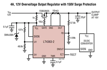 LT4363CS-1 LT4363IS-1 LT4363HS-1 LT4363 - High Voltage Surge Prop med Nuværende Grænse images
