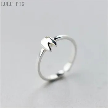 LULU-GRIS Hot 925 Sølv Ring Kvindelige koreanske Version Af Mode Personlighed Micro Sæt Små Tænder Temperament Ring R0230 images