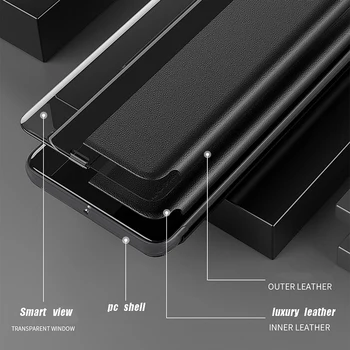 Læder Flip Luksus Smart Spejl-Telefon Tilfældet For Huawei P40 P20-P30 Lite Mate 30 20 Pro Ære 10 Lite 8X 9X S Smart Z 2019 Dække images
