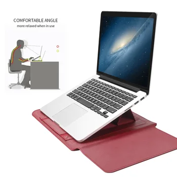 Læder Laptop Sleeve Taske Case Til Macbook Air Pro 11 12 13 15 16 Dække Notebook Ærme Til Huawei Xiaomi HP Dell ASUS Taske Tilfælde images