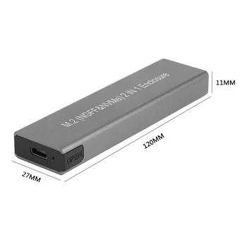 M. 2 NVME SATA til USB 3.0-SSD Tilfælde NVME M-Nøgle/ M&B-Tasten SATA-B-Nøgle/M&B-Tasten Harddisken For 2230 2260 2242 2280 SSD Til Bærbare images