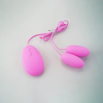 Matteret kablede dobbelt vibrerende æg 20 frekvens vibration fjernbetjening klitoris Voksen legetøj Sex spil Sjov vibrerende æg images