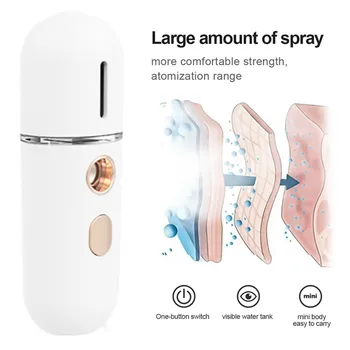 Mini Bærbare Luftfugter Nano Mister Facial Damper Enhed Skønhed Spray, Fugtgivende Apparater Kold Spray Genopladelige Apparater images
