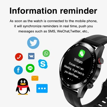 NEWE12 Smart Ur Mænd Bluetooth Kalde Brugerdefinerede Dial Fuld Touch-Skærm, Vandtæt Smartwatch Til Android, IOS Sport Fitness Tracker images