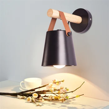 Nordisk Retro LED væglampe Til Restaurant Soveværelse Sengen Indgået Amerikansk Country Indendørs Korridor Deco-Lys Armatur images
