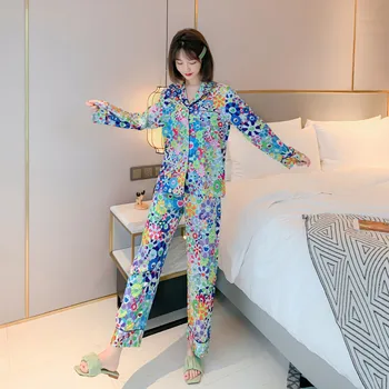 Ny dame solsikke pyjamas mode kvinders nattøj images