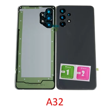 Nye Boliger Bageste Back Cover Til Samsung A32 A42 A52 A72 4G 5G Oprindelige Telefon, Sort Chassis Panel Tilfældet Med Kamera Linse, Selvklæbende images