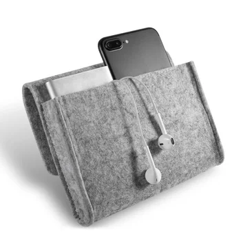 Nøglen Mønt Pakke Tegnebog Mini Følte Pose, Opladere Opbevaring Poser Til Travel USB-datakabel Mus Arrangør Elektroniske Gadget Tasker images
