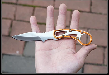 Offentlig kniv Mini lige kniv bærbare selvforsvar kniv høj hårdhed camping kniv felt overlevelse jagt kniv images