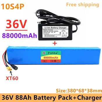 Original 18650 batteri 10s4p 36 V 88AH høj effekt 600 W, velegnet til el-cykel lithium batteri med oplader salg images
