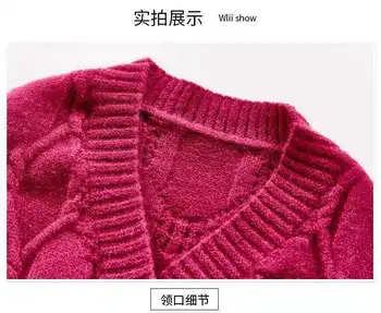 Piger strikket cardigan efterår og vinter tøj 3-11 år gamle Diamant twist fletning børn sweater frakke pige stil sweater images