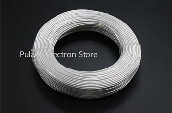 PTFE Sølv Forgyldt Wire OD 1,2 mm Blød PTFE Isolere Electron OFC Kabel Fortinnet Kobber, Høj Temperatur Hovedtelefon Line Farverige images