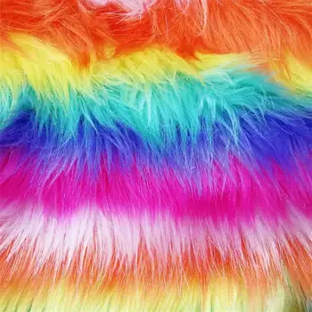 en anden mærke Stol Rainbow Plys Pels,multi-farve Hvid Imiteret Pels Stof,filt, Klæde,stof Til  Dukker køb online \ Tøj Sy & Stof | Vitaking.dk