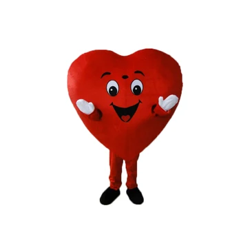 Red Hjertet af Voksne Maskot Kostume Voksen Størrelse Lyst til Hjertet Maskot Kostume gratis fragt images