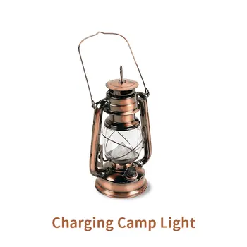 Rejse Bærbar håndlygte Udendørs LED-Justerbar Lysstyrke Batteri/Opladning Camp Retro Telt Hængende Lampe petroleumslampe images