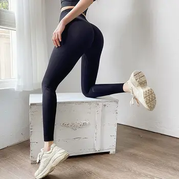 SFIT Nye Yoga Bukser Kvinder Leggings Til Fitness Nylon Høj Talje Lange Bukser Kvinder Hofte Push UP Tights Women Fitness Tøj images
