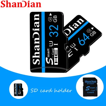Shandian Micro SD-TF Kort Class10 Høj Hastighed Overførsel med Adapter til Hukommelseskort 64GB 128GB 16G 8G 32GB til Kamera, Telefon osv. images
