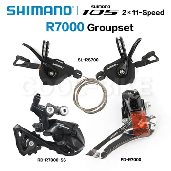 SHIMANO 105 RS700 + R7000 Groupset R7000 Derailleurs ROAD Cykel gearstangen + Forskifter + Bagskifter SS GS images