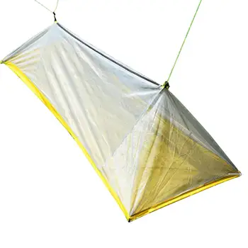 Single-Layer Udendørs Camping Telt Et Tårn Trekant Telt Vandtæt Beskyttende Net Camping Telt Bjergigning Insekt Fejl Shelt images