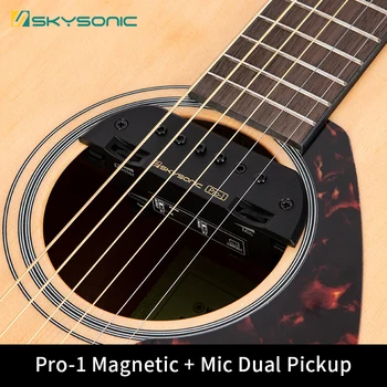 Skysonic Pro-1 Akustiske Guitar Pickup Lydhullet Dual-spole til Magnetiske + Mic-Pickup med Aktive Trykke Pickup til Professionelle images
