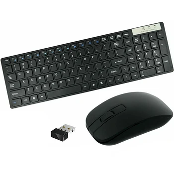 Slank 2,4 G Trådløse Tastatur og den Trådløse Mus Combo Bonus, Tastatur, Mus Combo Sæt til PC, Laptop, Notebook-TV images