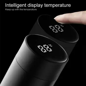 Smart temperaturfølende Cup Stål Isolering Cup Led Digital Temperatur Display Termisk Krus Intelligent Kopper 500ML images